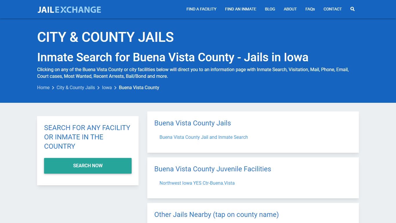 Inmate Search for Buena Vista County | Jails in Iowa - Jail Exchange